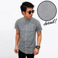 Kemeja Short Black Small Check