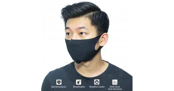 Masker Scuba Hitam Polos - Masker Anti Debu / Polusi / Coron