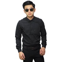 Kemeja Formal Panjang Polos Premium Hitam